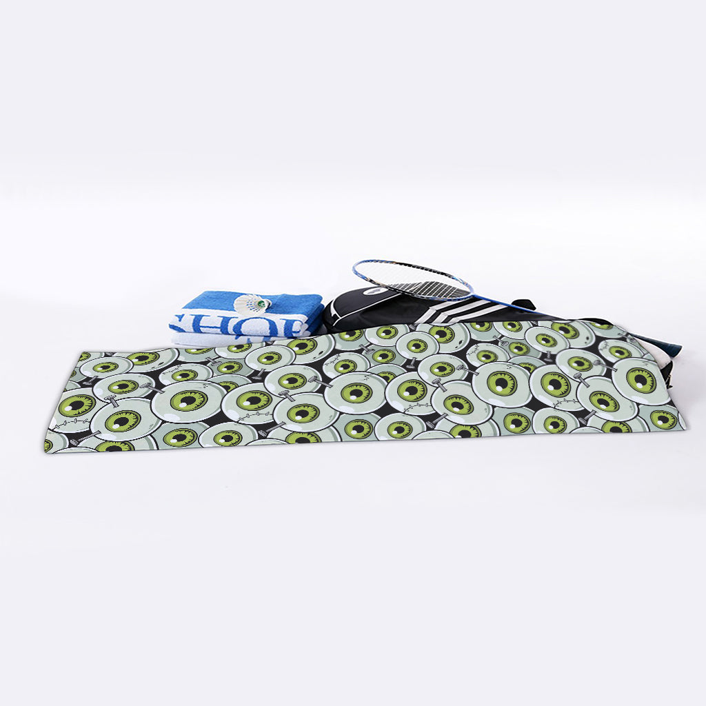 Frankenstein Eyeball Pattern Print Sports Towel