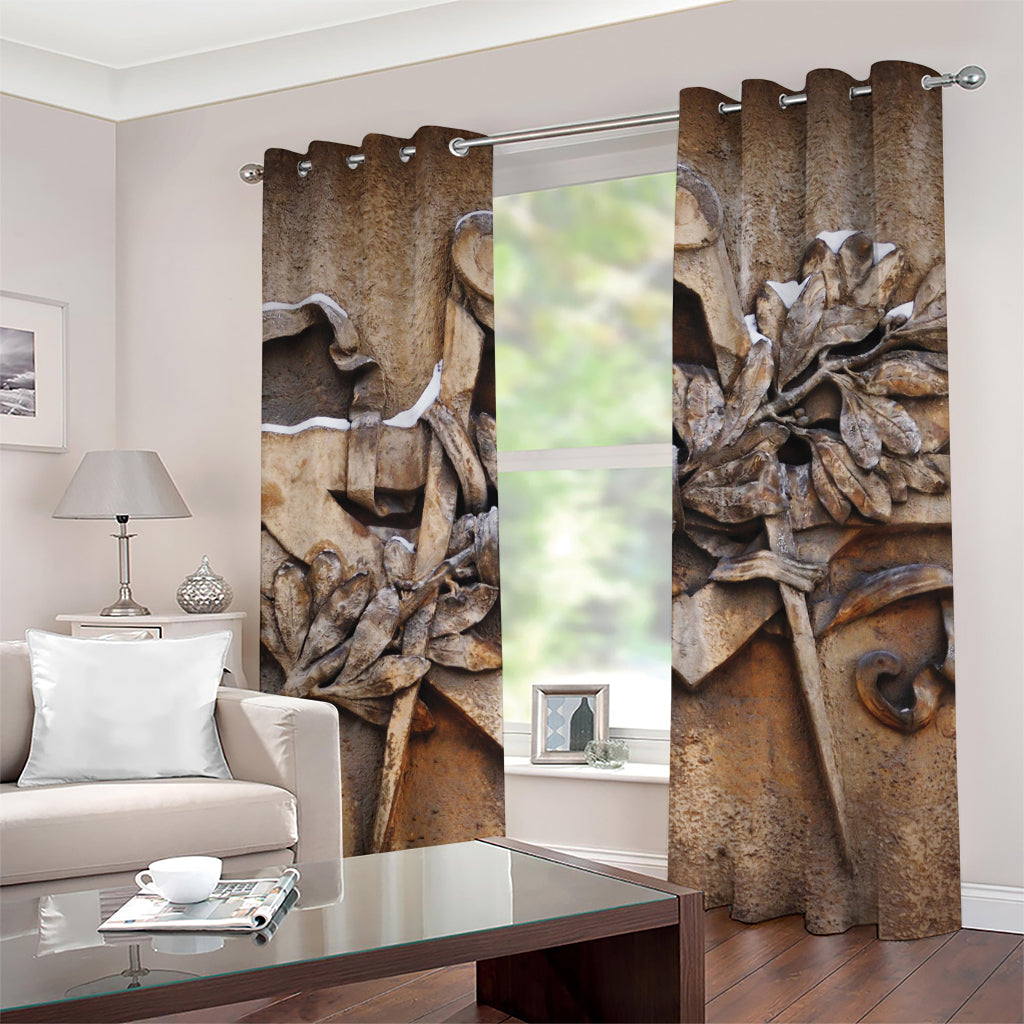 Freemasonry Emblem Print Grommet Curtains