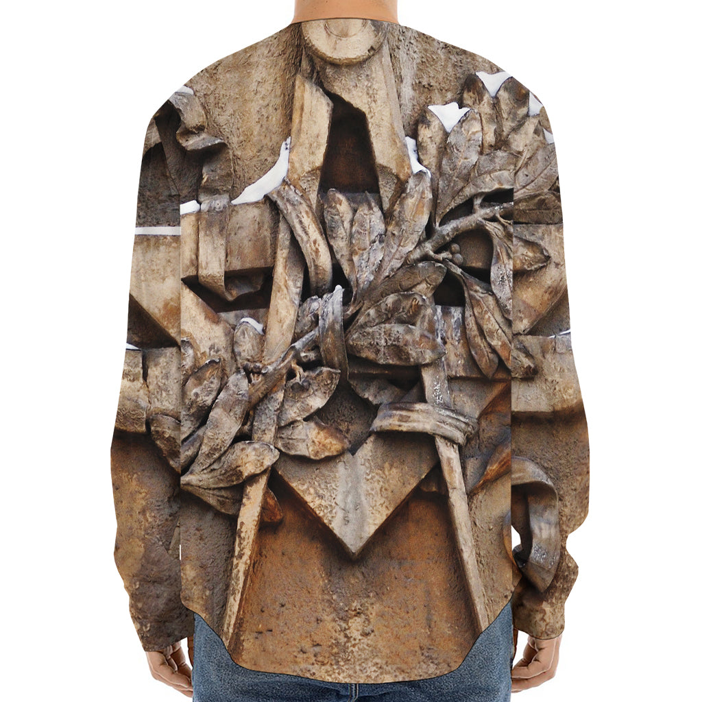 Freemasonry Emblem Print Long Sleeve Baseball Jersey