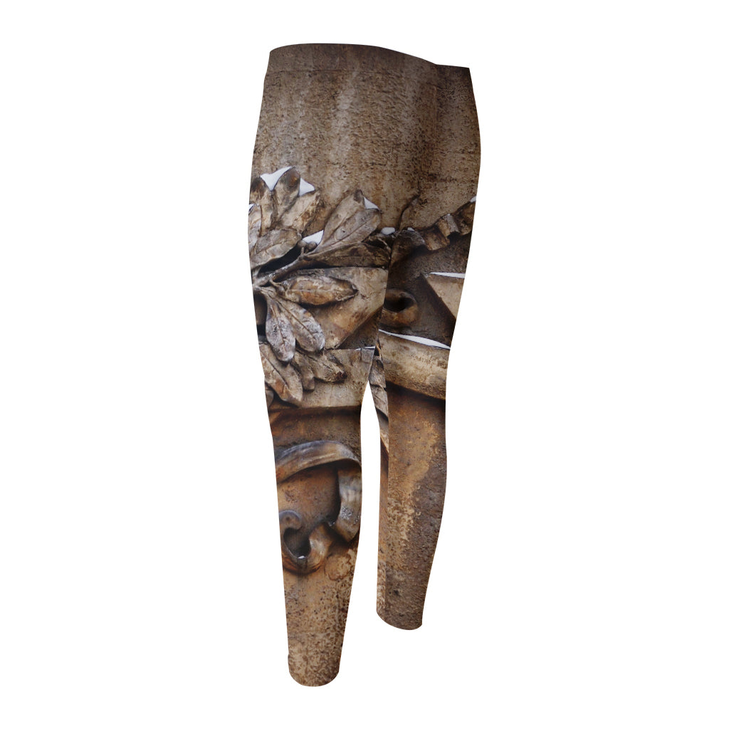 Freemasonry Emblem Print Men's Compression Pants