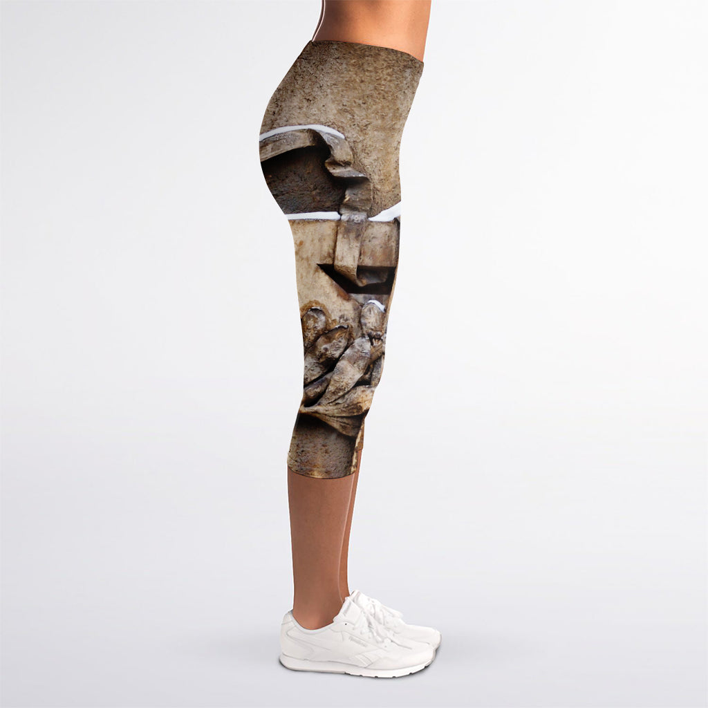 Freemasonry Emblem Print Women's Capri Leggings
