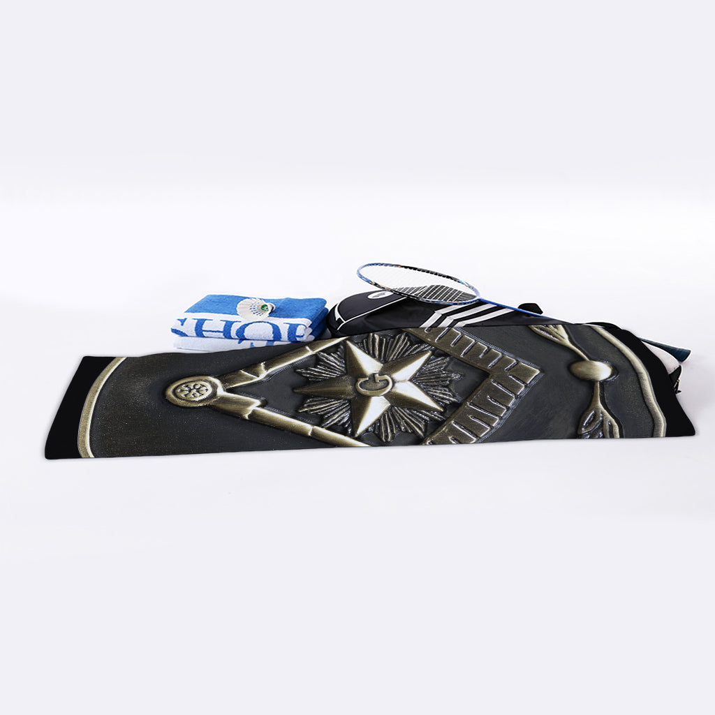 Freemasonry Medal Print Sports Towel