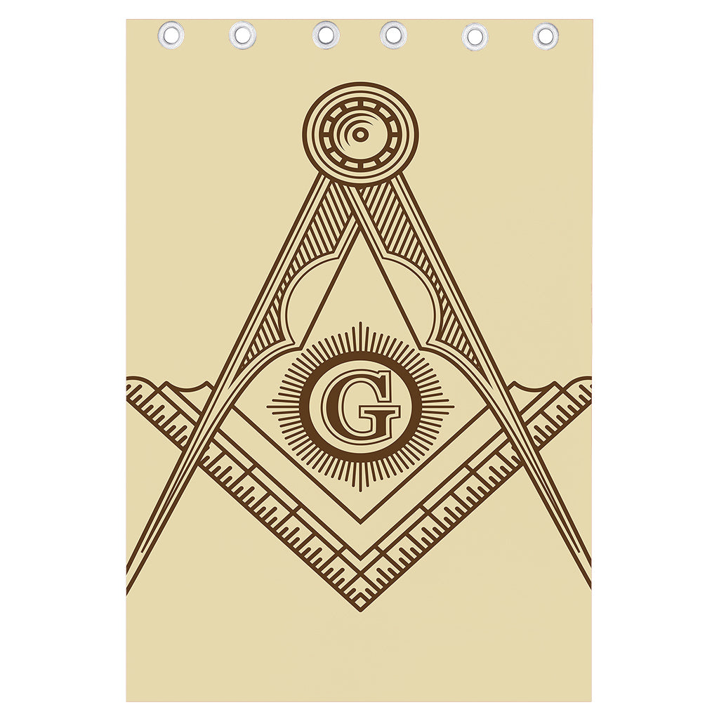 Freemasonry Symbol Print Curtain