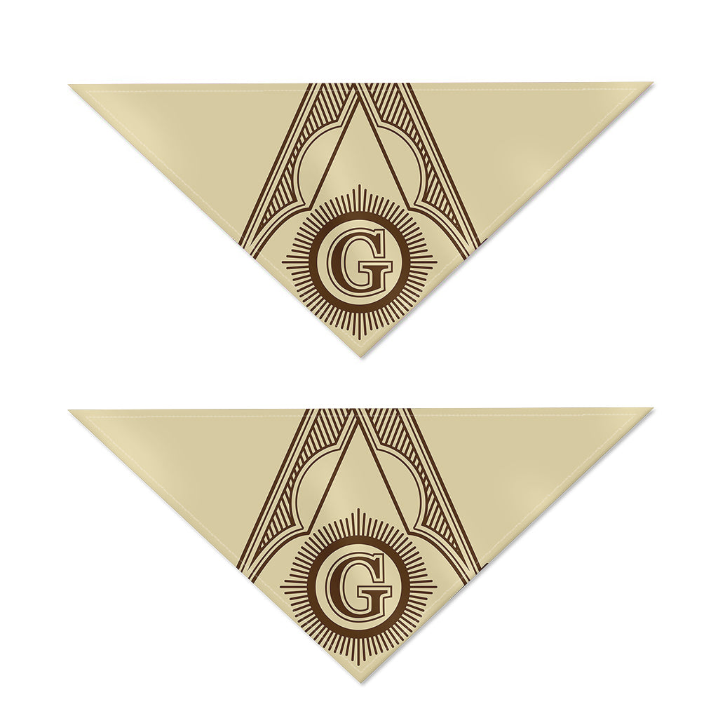 Freemasonry Symbol Print Dog Bandana