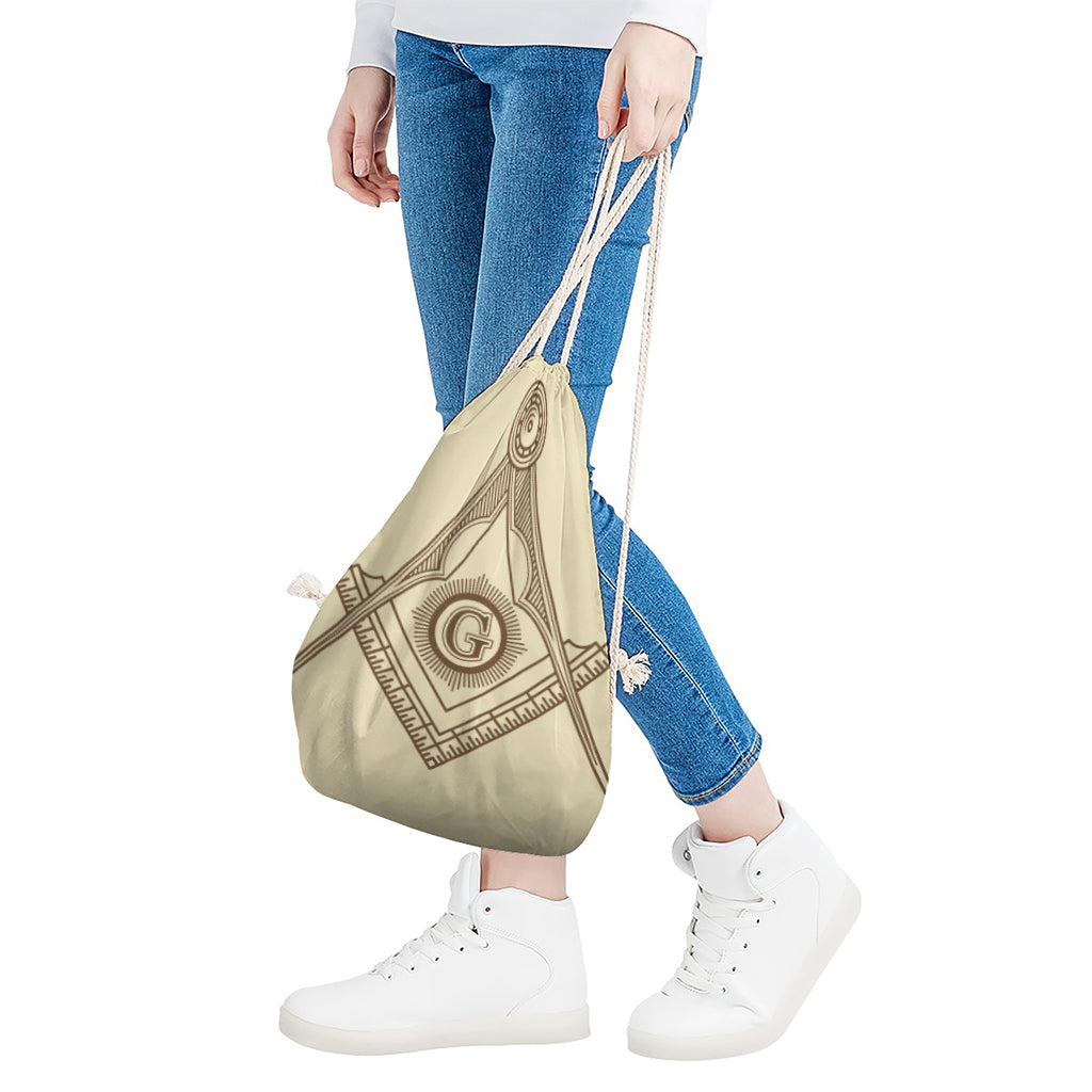 Freemasonry Symbol Print Drawstring Bag