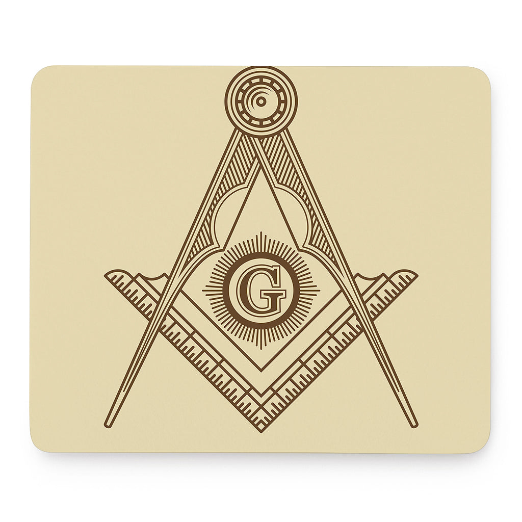 Freemasonry Symbol Print Mouse Pad