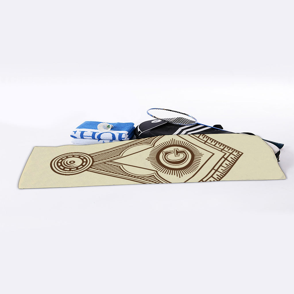 Freemasonry Symbol Print Sports Towel