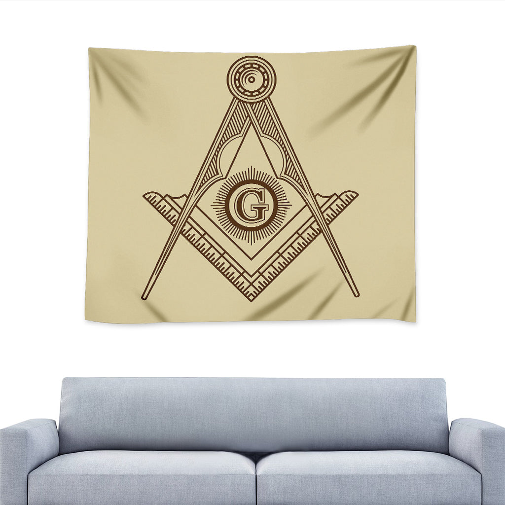Freemasonry Symbol Print Tapestry