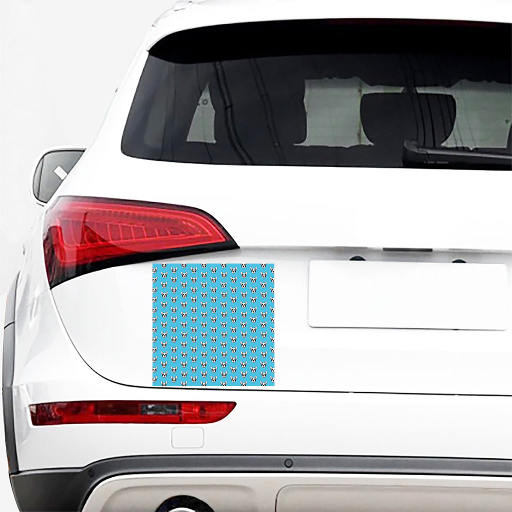 French Bulldog Faces Pattern Print Car Sticker