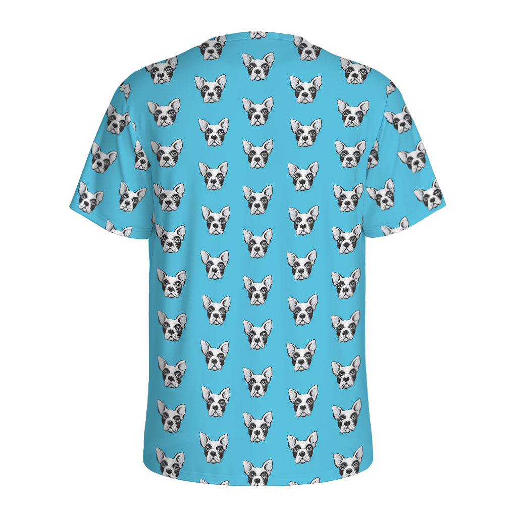 French Bulldog Faces Pattern Print Men's Sports T-Shirt