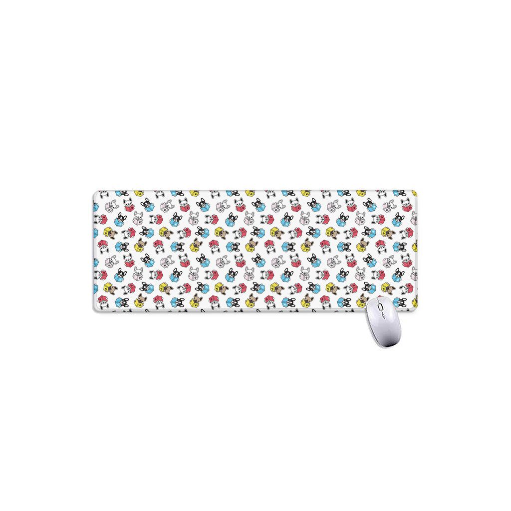 French Bulldog Reading Book Print Extended Mouse Pad