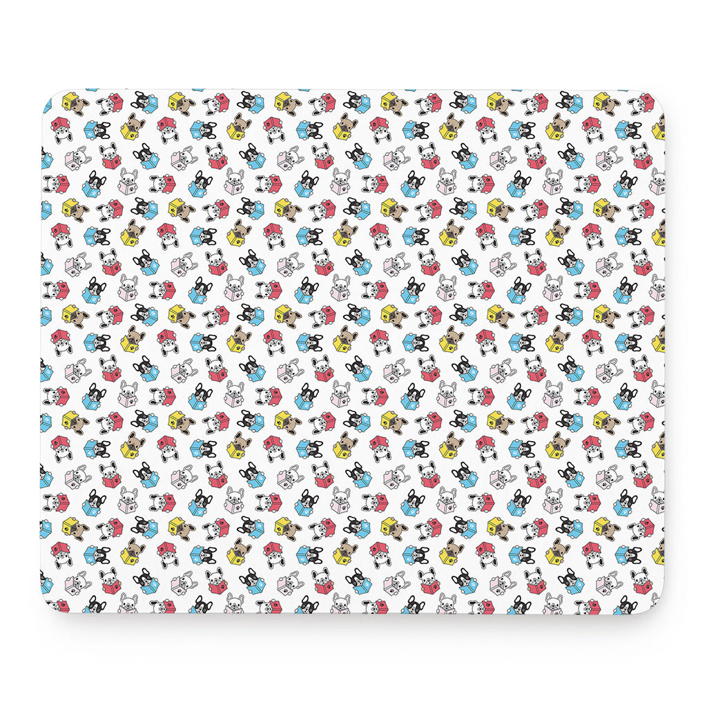 French Bulldog Reading Book Print Mouse Pad
