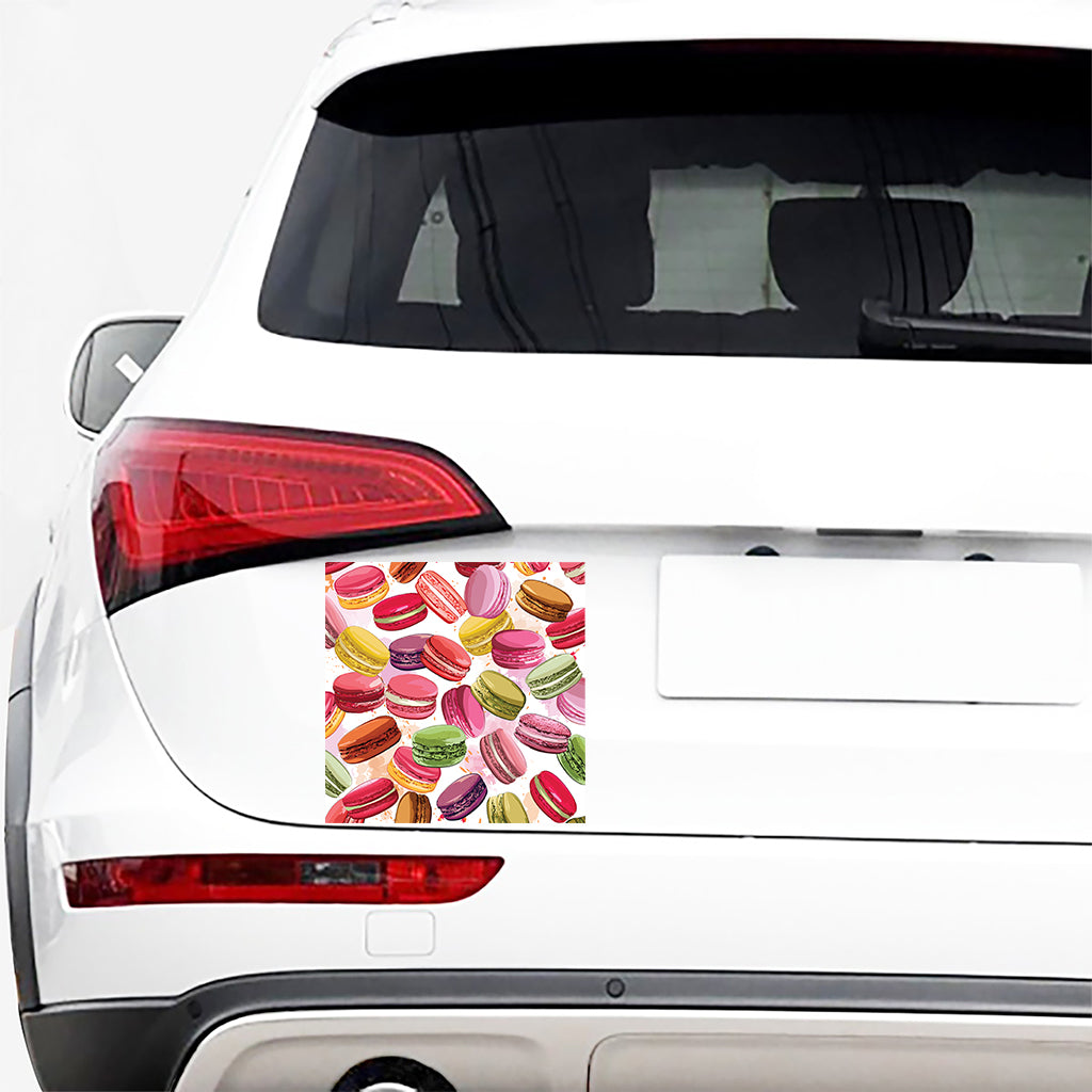 French Macaron Pattern Print Car Sticker