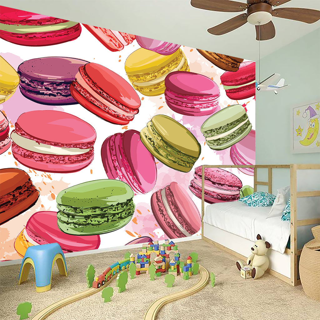 French Macaron Pattern Print Wall Sticker