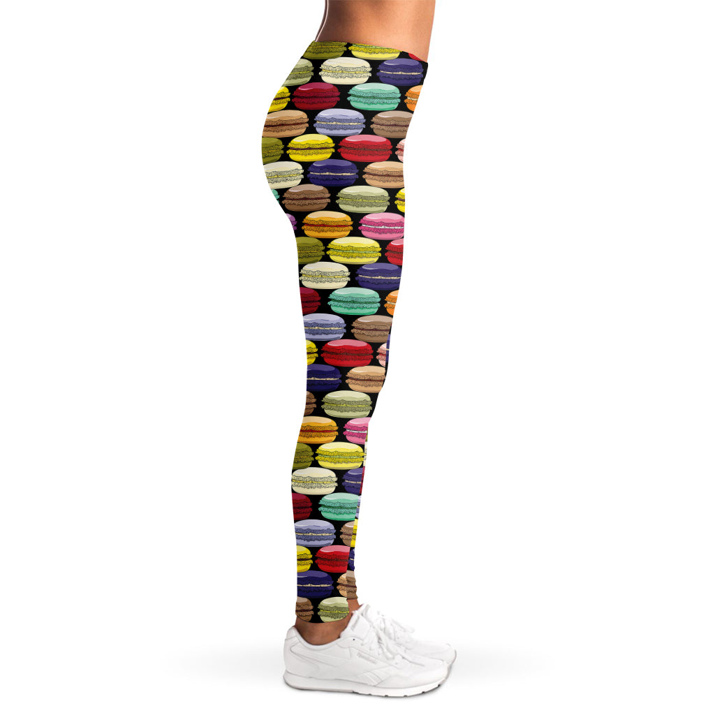French Macarons Pattern Print Women's Leggings