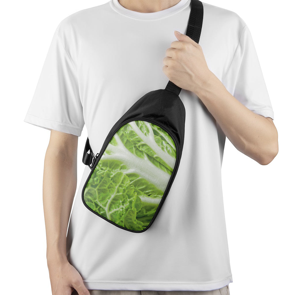 Fresh Cabbage Leaf Print Chest Bag