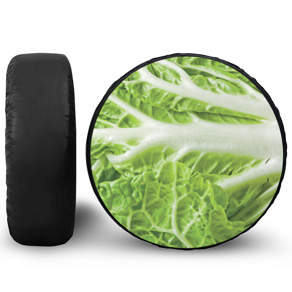 Fresh Cabbage Leaf Print Tire Cover