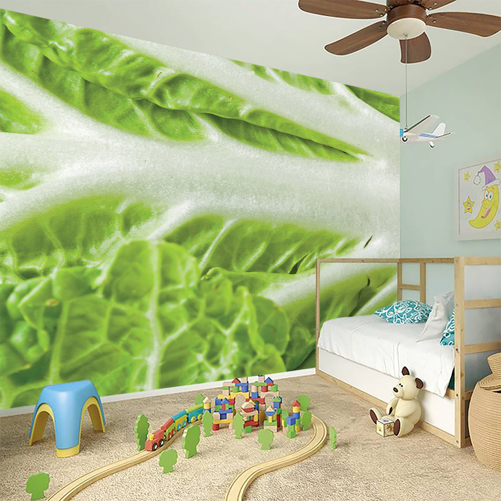 Fresh Cabbage Leaf Print Wall Sticker
