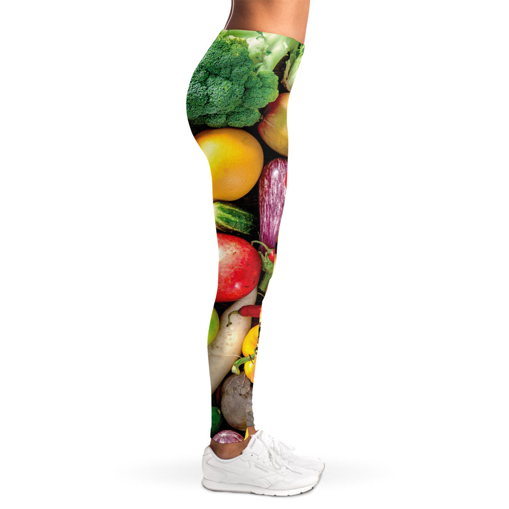 Fresh Fruits And Vegetables Print Women's Leggings