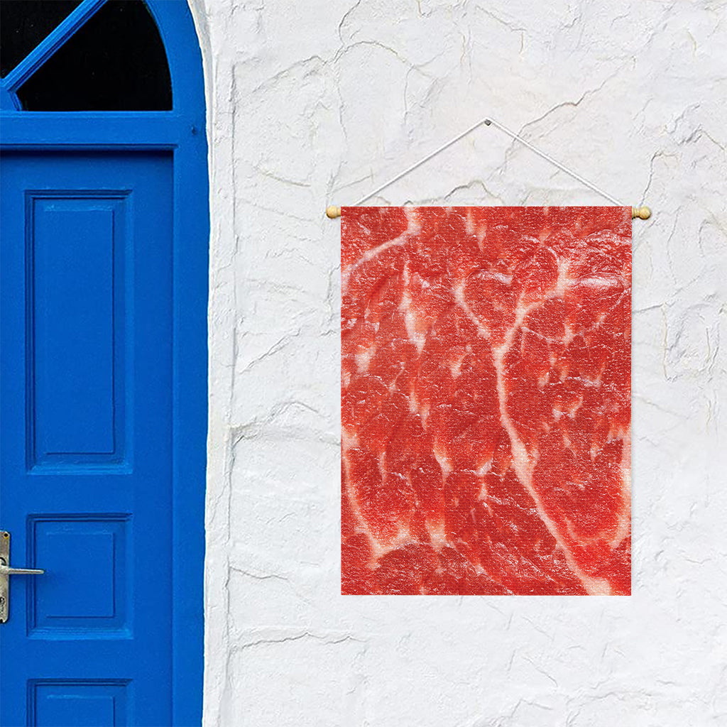 Fresh Meat Print Garden Flag