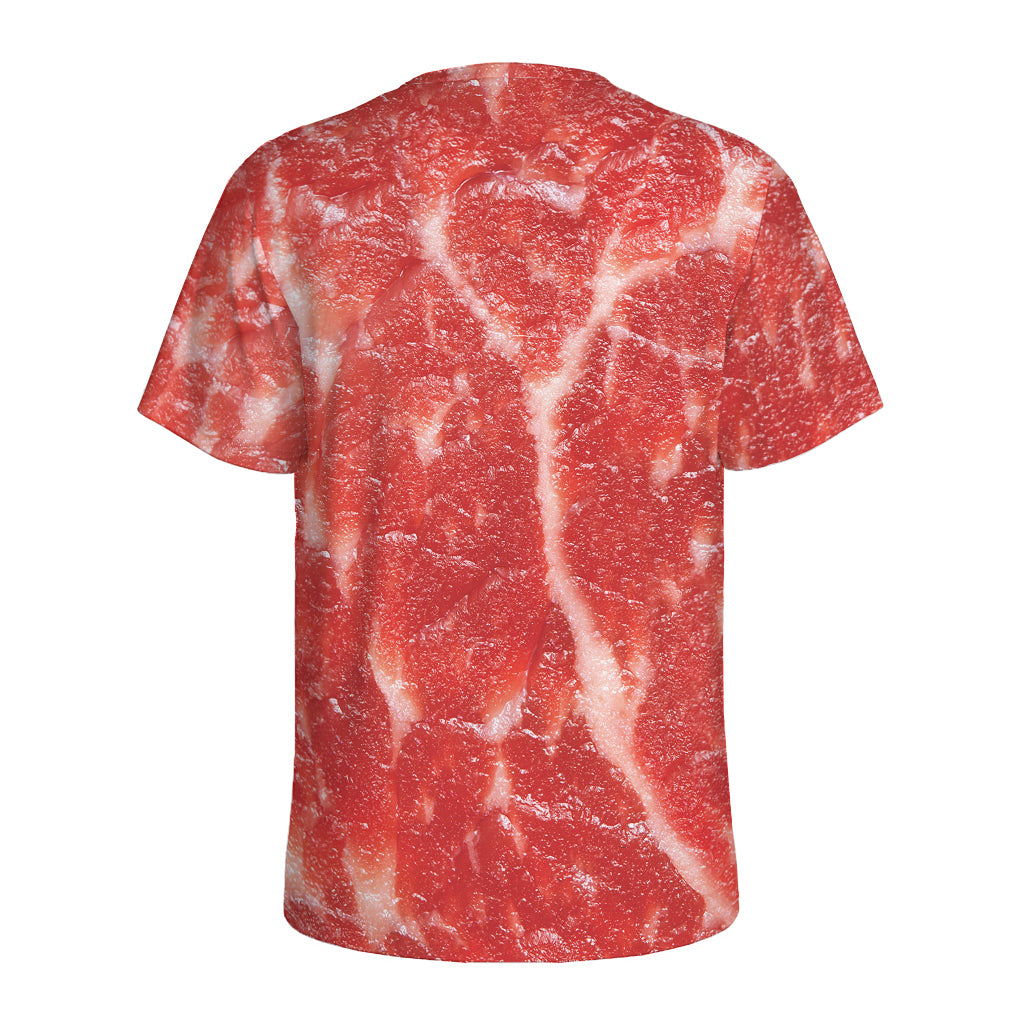 Fresh Meat Print Men's Sports T-Shirt