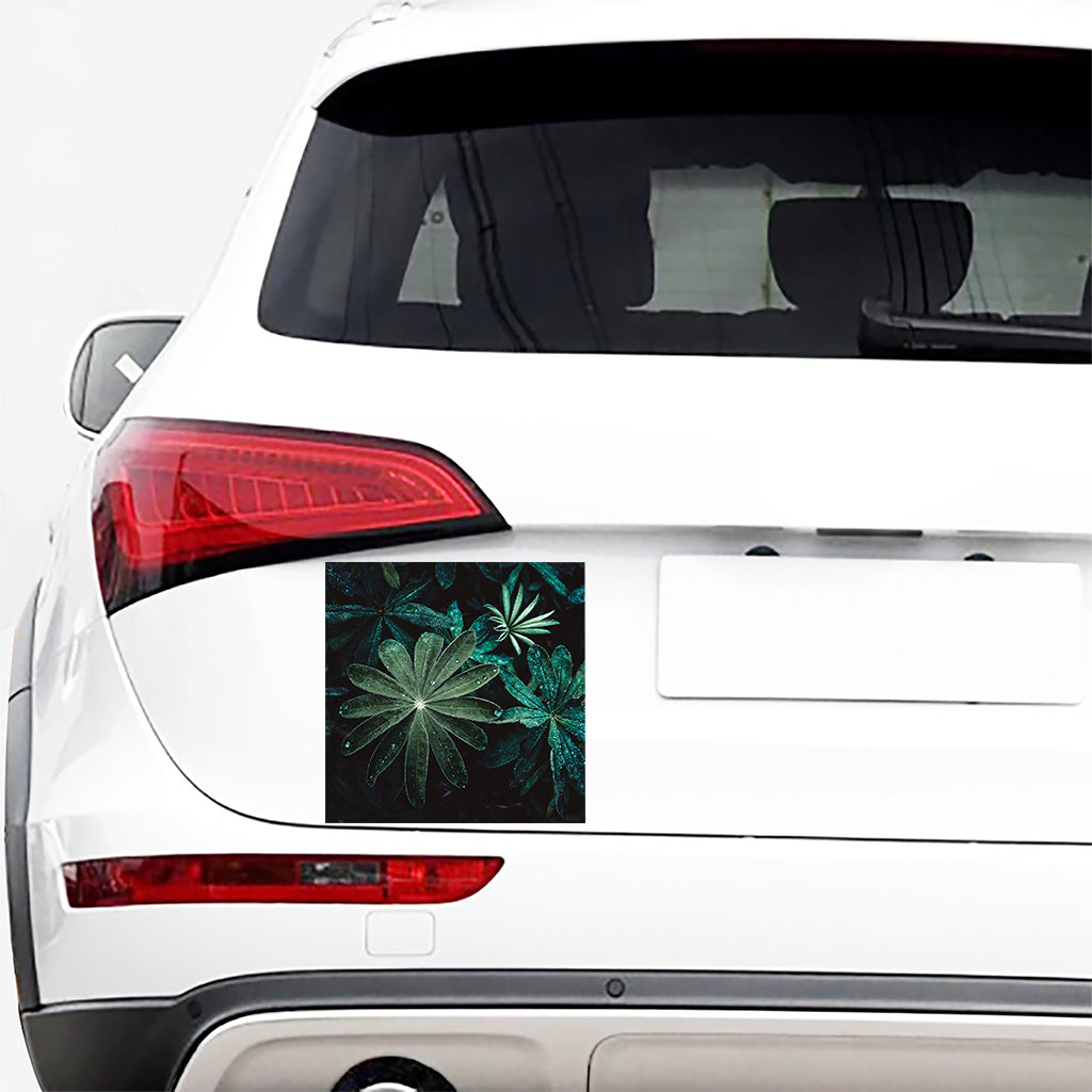 Fresh Tropical Leaf Print Car Sticker
