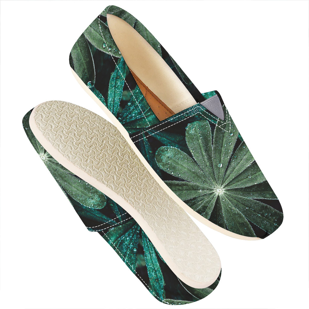 Fresh Tropical Leaf Print Casual Shoes