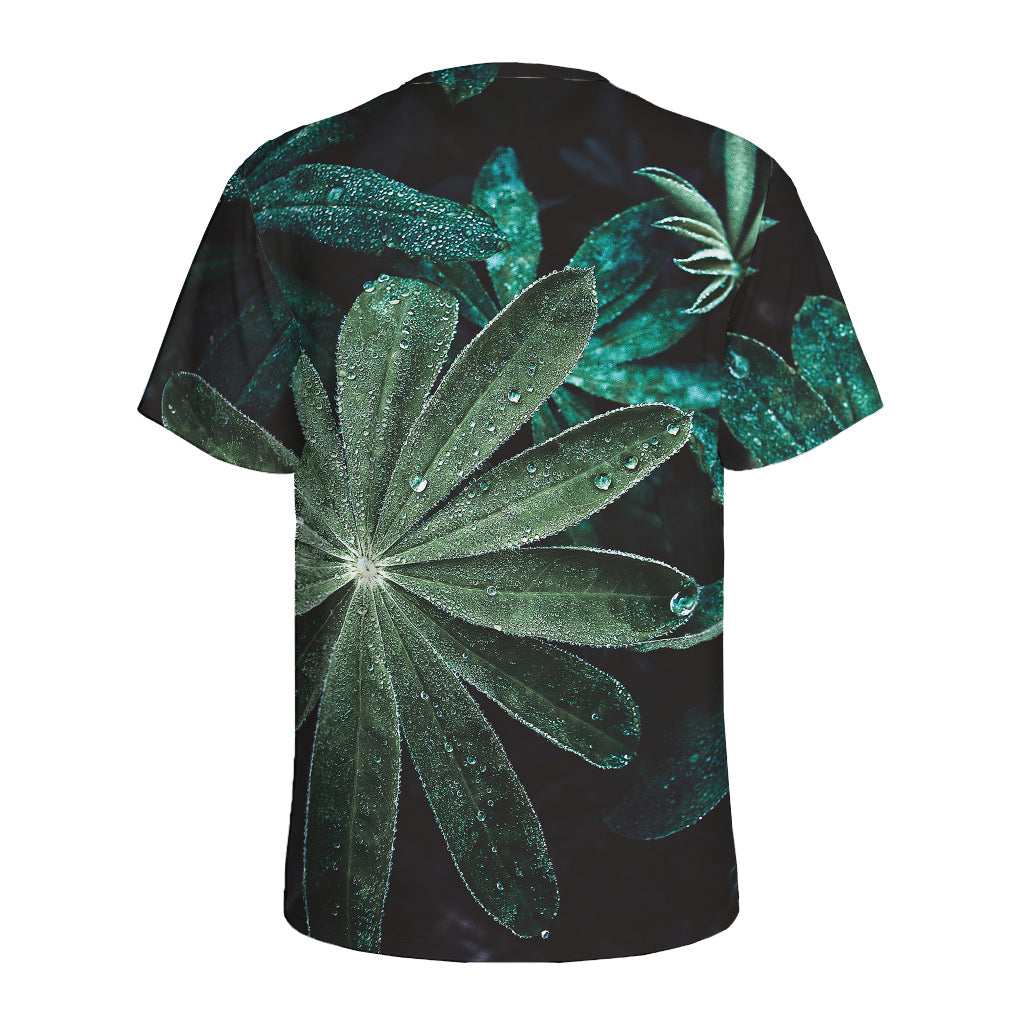 Fresh Tropical Leaf Print Men's Sports T-Shirt