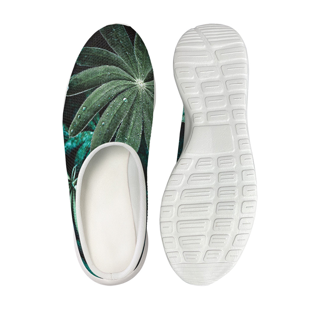 Fresh Tropical Leaf Print Mesh Casual Shoes