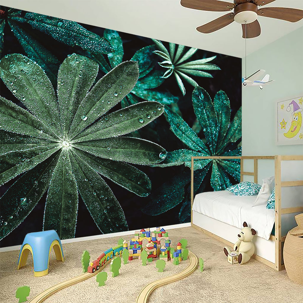 Fresh Tropical Leaf Print Wall Sticker