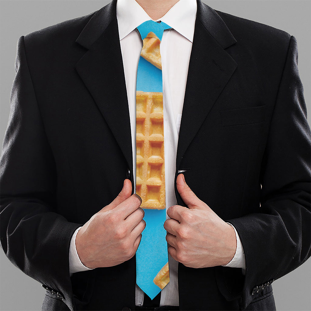 Fresh Waffles Print Necktie