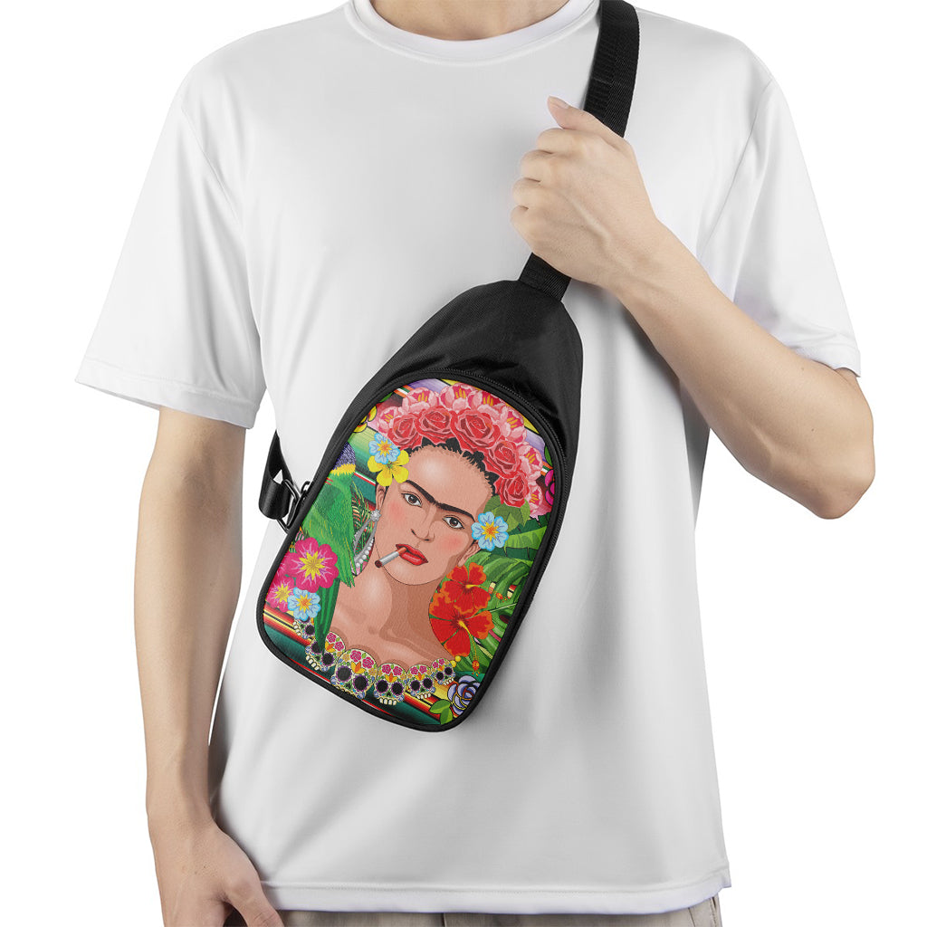 Frida Kahlo Serape Print Chest Bag