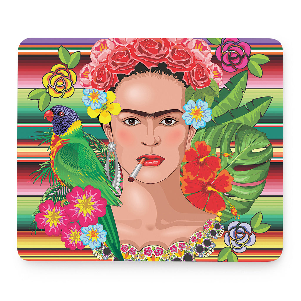 Frida Kahlo Serape Print Mouse Pad