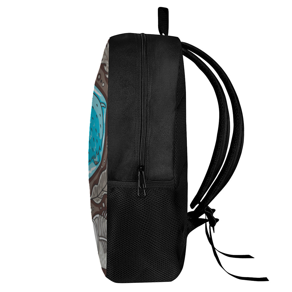 Frozen Mammoth And Fossil Print 17 Inch Backpack