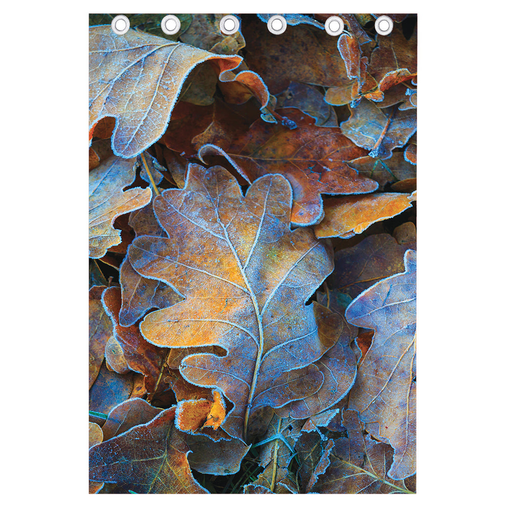 Frozen Oak leaf Print Curtain