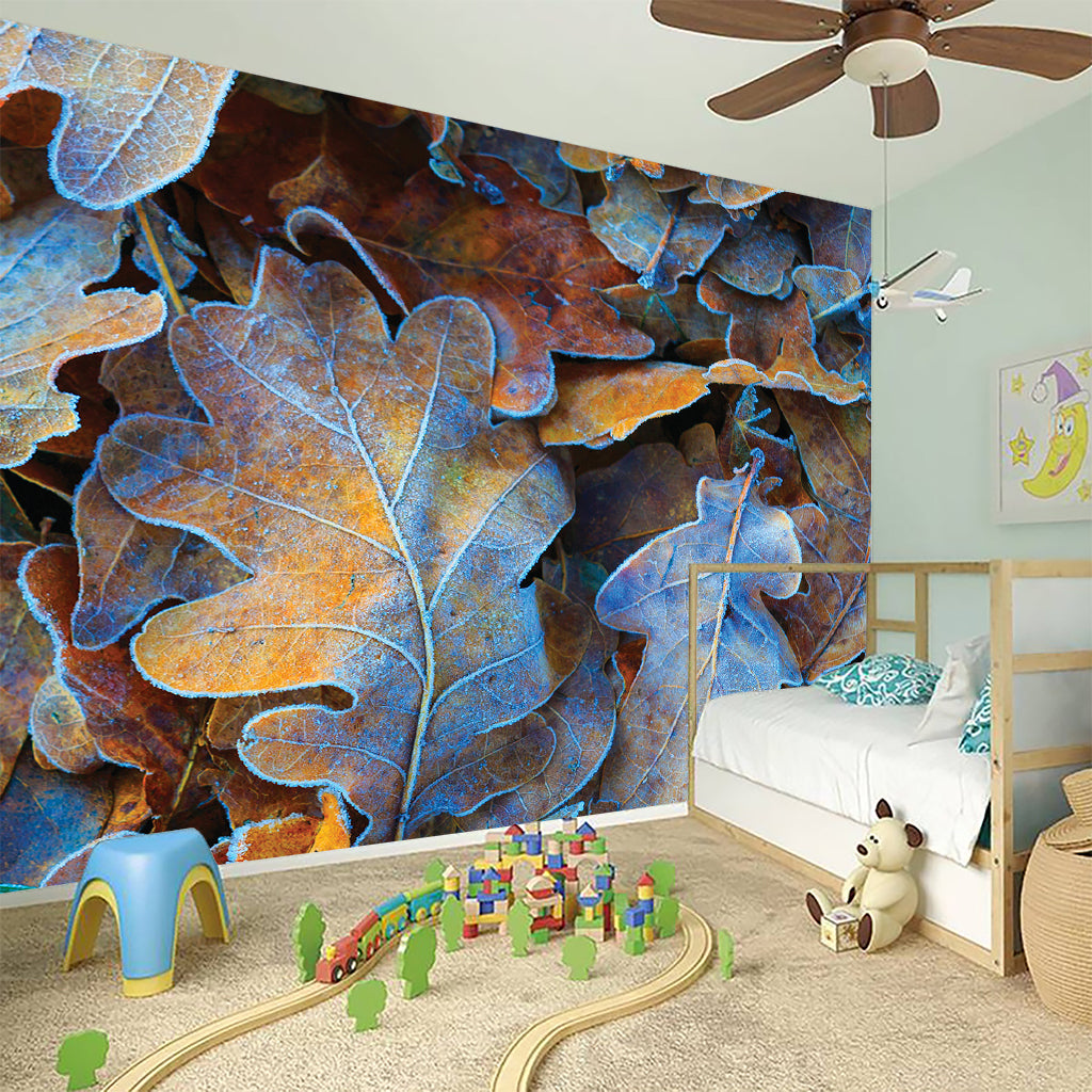 Frozen Oak leaf Print Wall Sticker