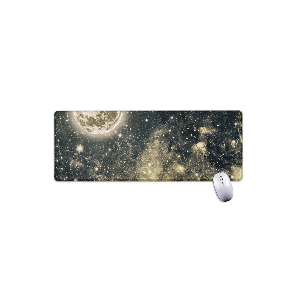 Full Moon And Night Stars Print Extended Mouse Pad
