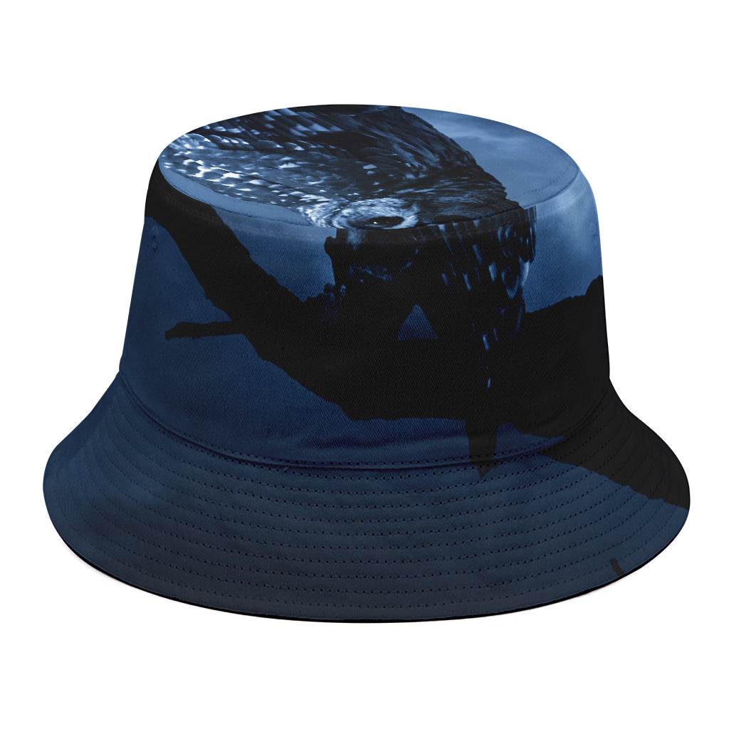 Full Moon Night Owl Print Bucket Hat