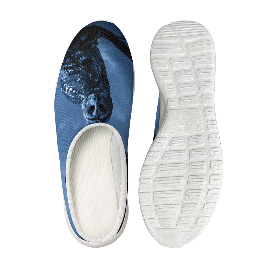 Full Moon Night Owl Print Mesh Casual Shoes