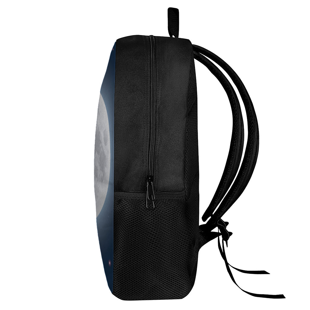 Full Moon Print 17 Inch Backpack