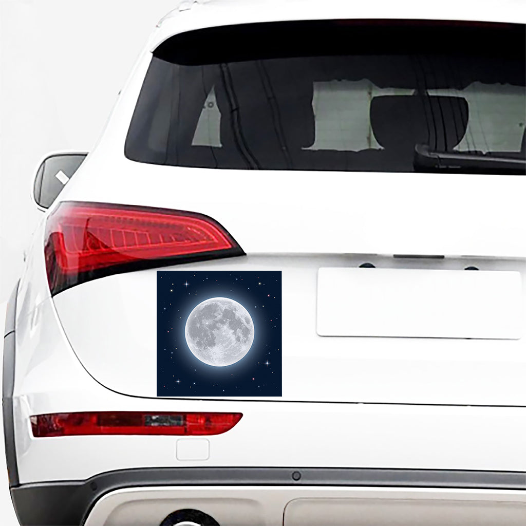Full Moon Print Car Sticker