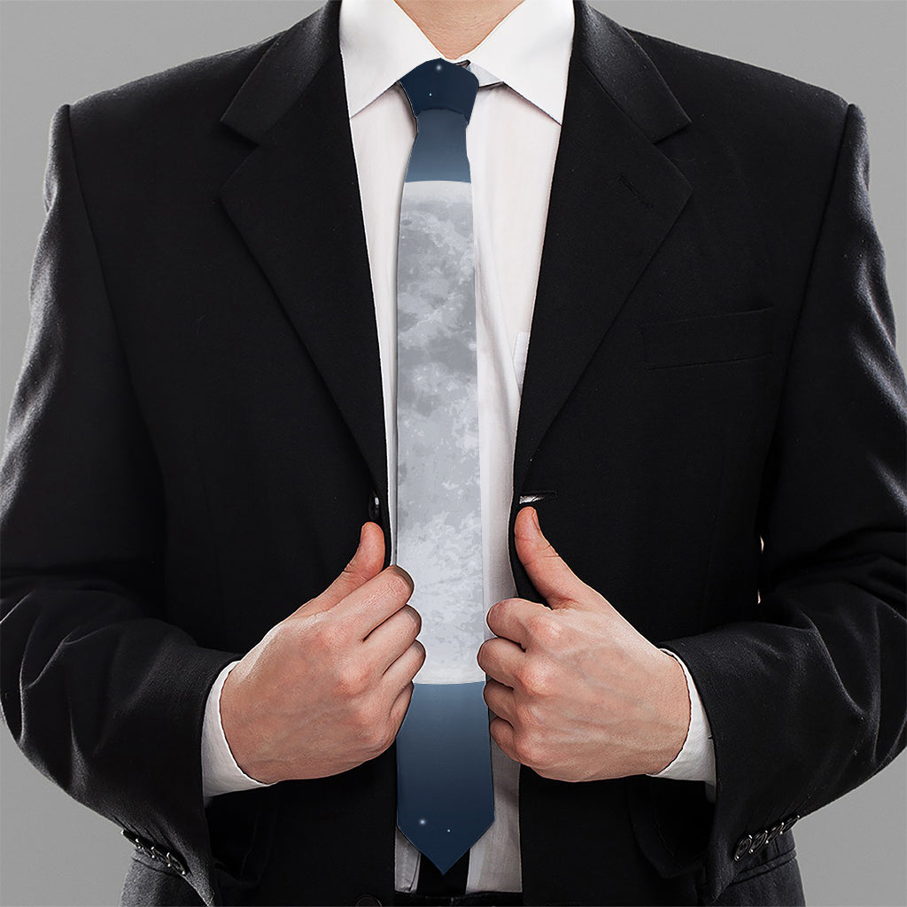 Full Moon Print Necktie