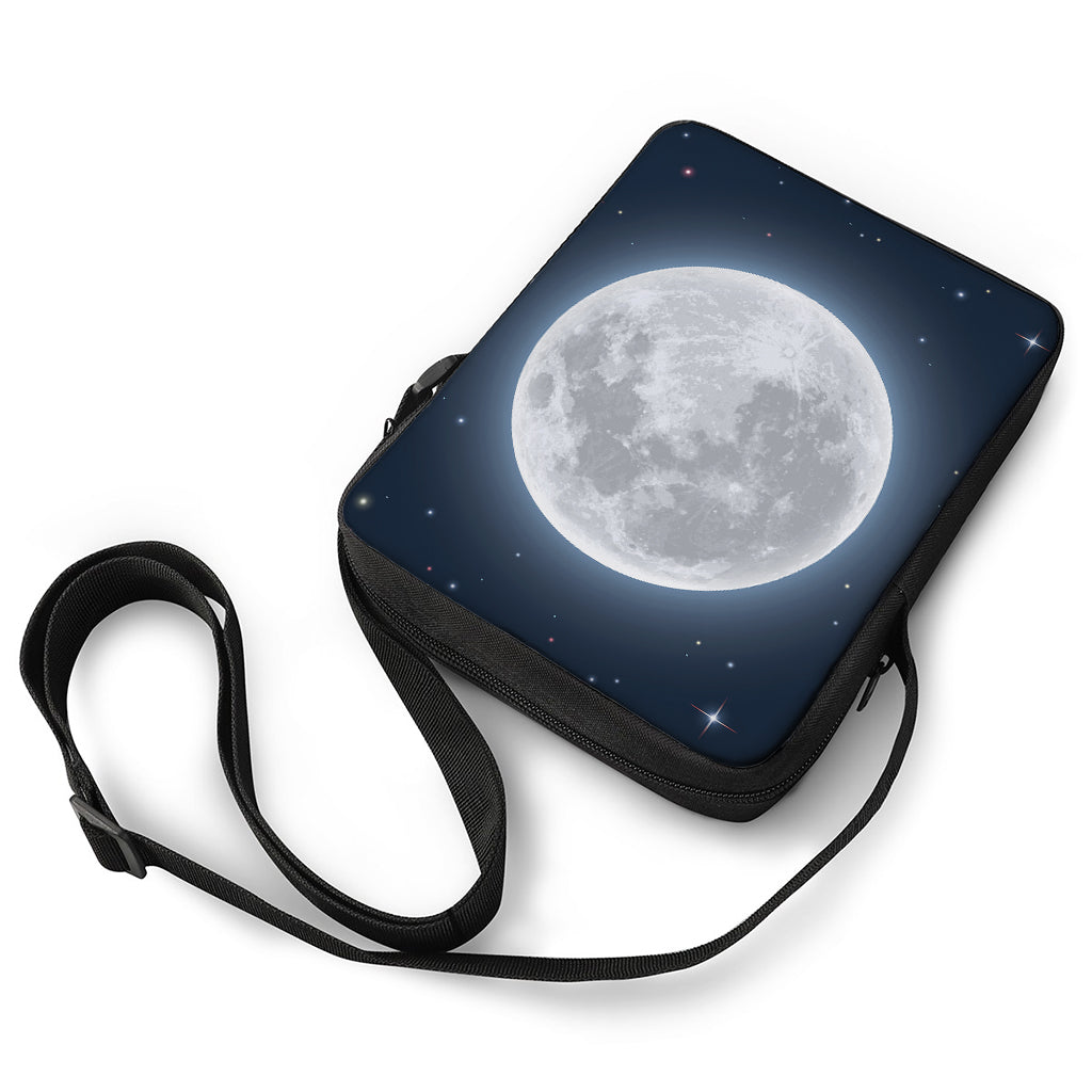 Full Moon Print Rectangular Crossbody Bag