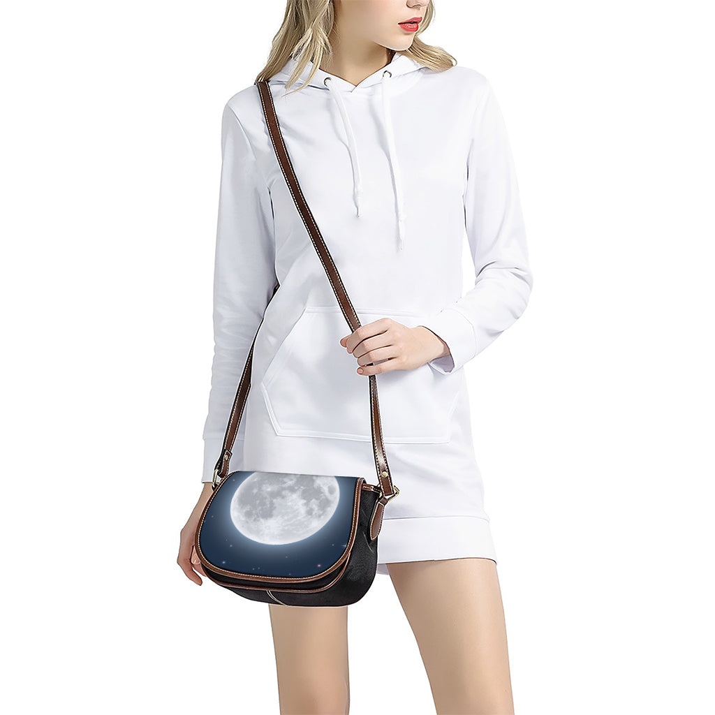 Full Moon Print Saddle Bag
