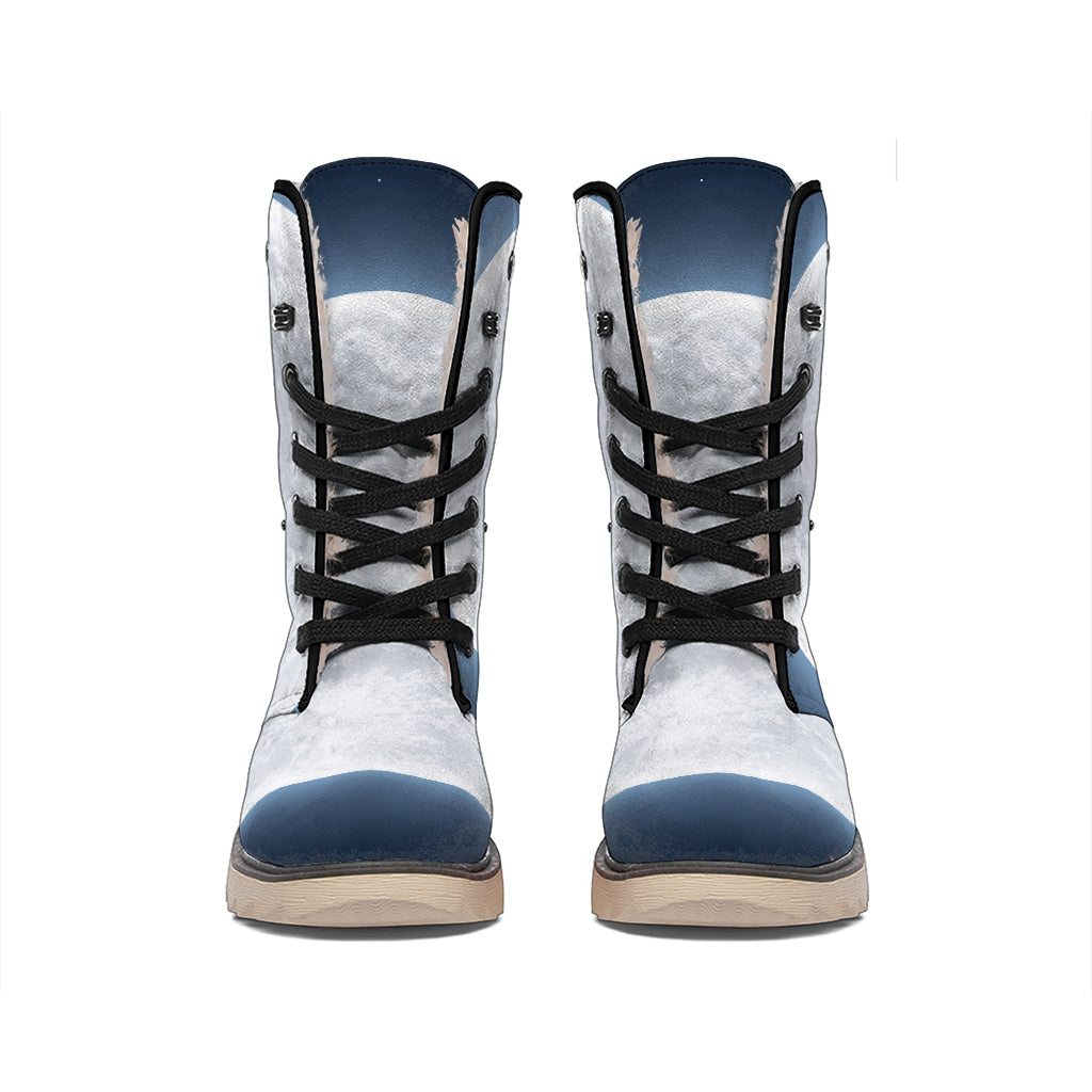 Full Moon Print Winter Boots