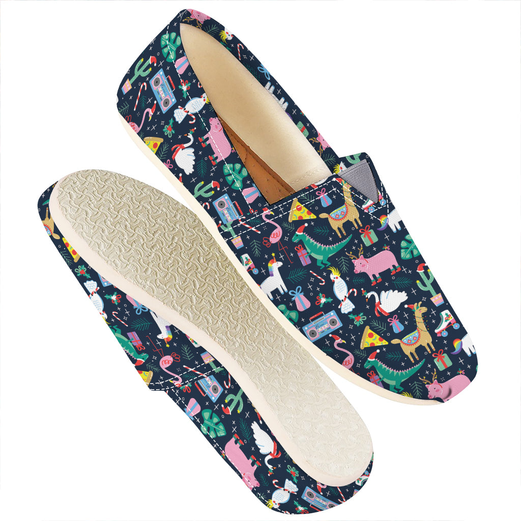 Funny Christmas Animals Pattern Print Casual Shoes