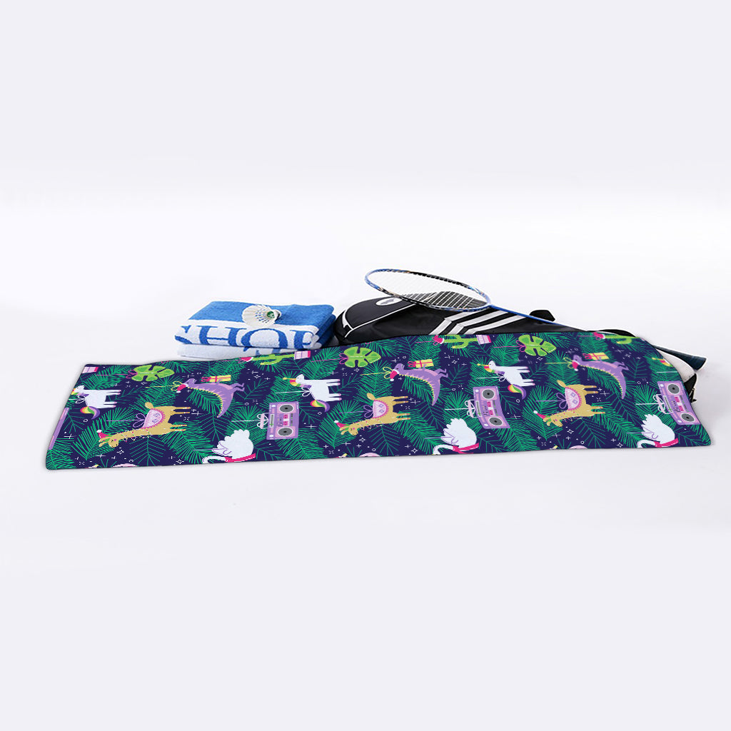 Funny Christmas Decoration Pattern Print Sports Towel