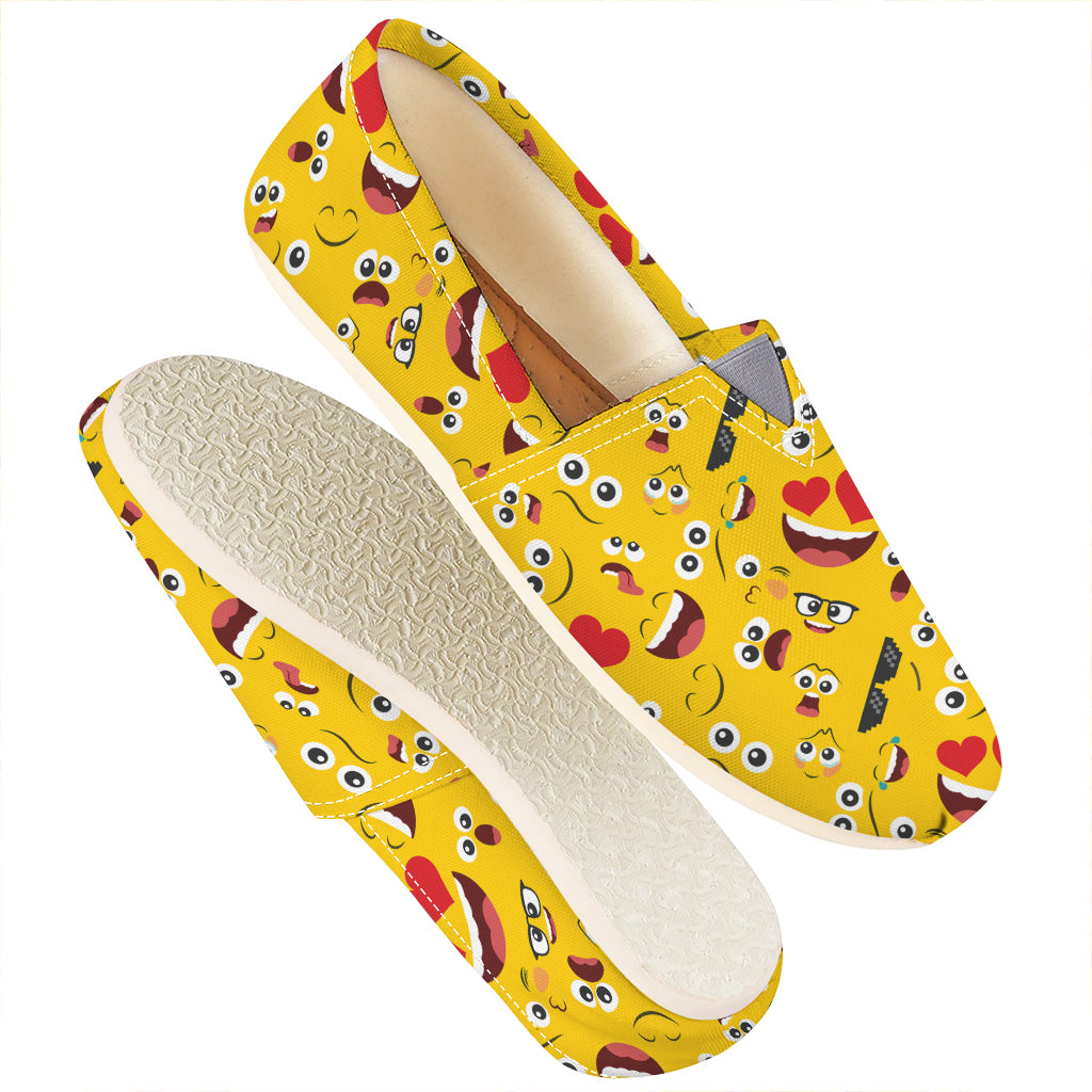 Funny Emoji Pattern Print Casual Shoes