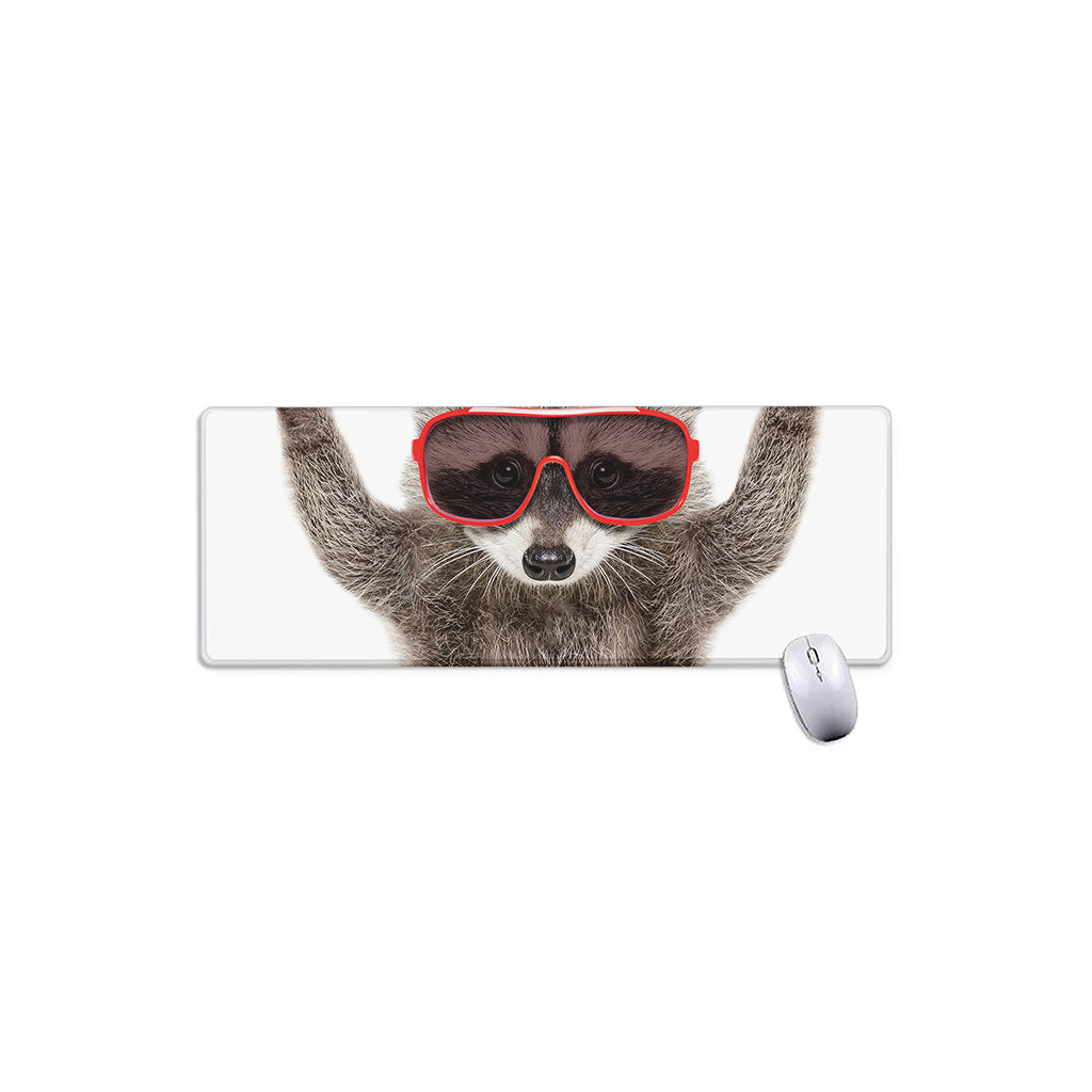 Funny Raccoon Print Extended Mouse Pad