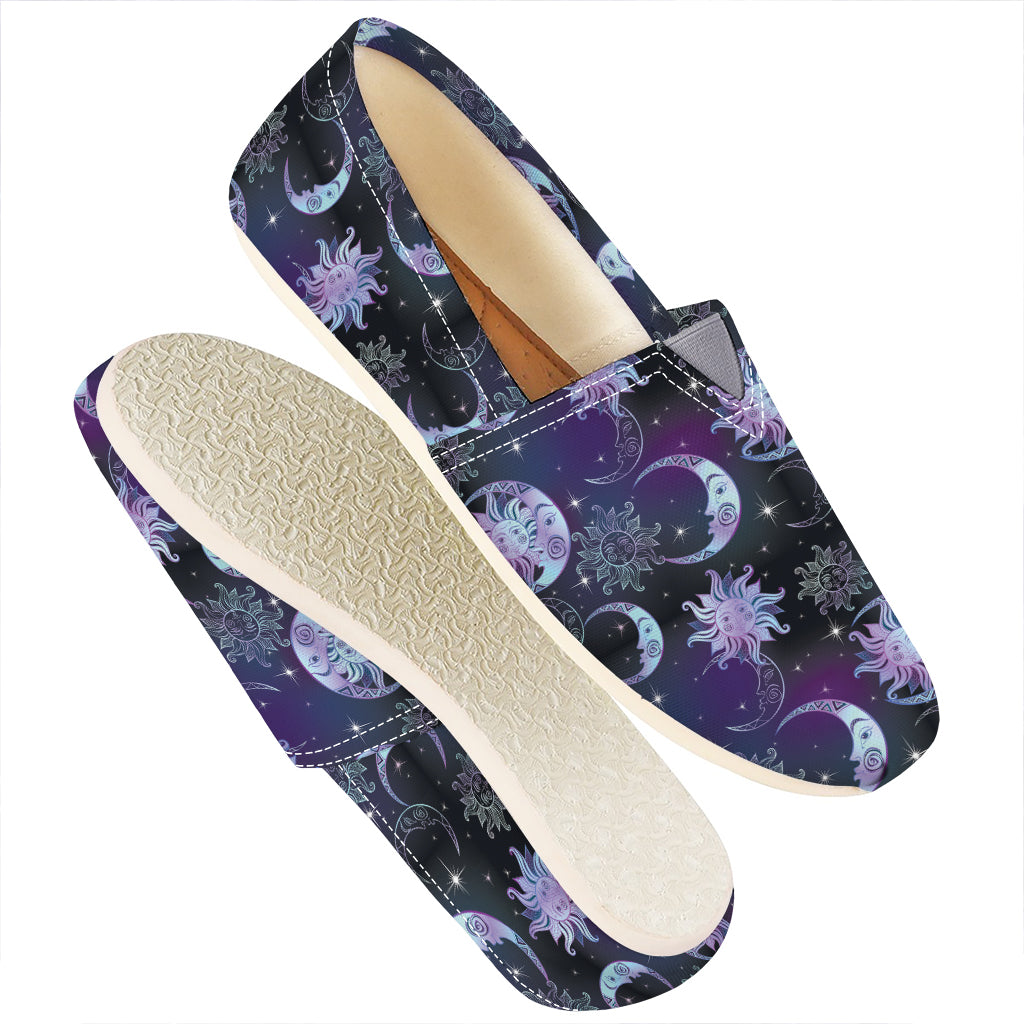 Galaxy Celestial Sun And Moon Print Casual Shoes